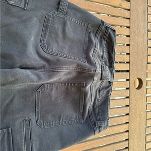 Duluth Trading Co Charcoal Straight Leg fleece lined Jeans